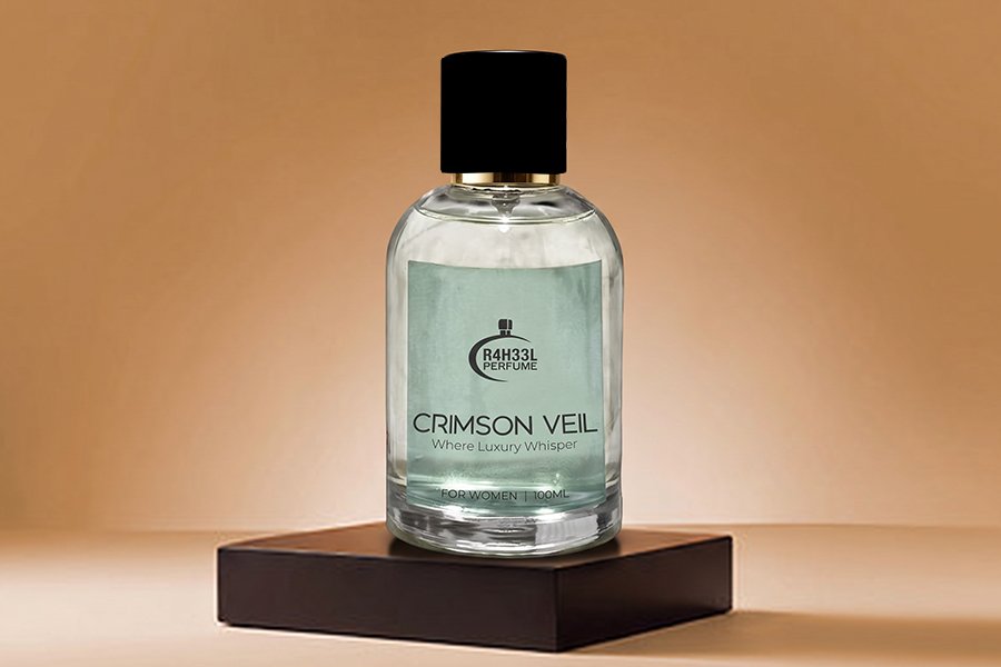 Crimson Veil Perfume Bottle
